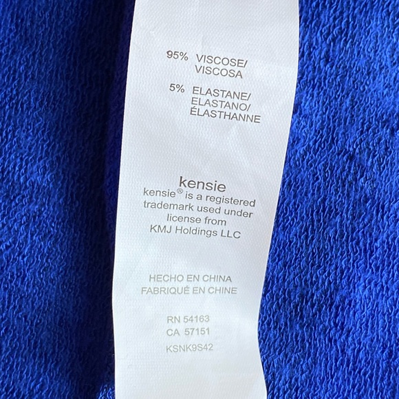 Kensie Blue Black Knit Women’s Dress Zip Drapery Pockets Comfy Size XS - Picture 10 of 11